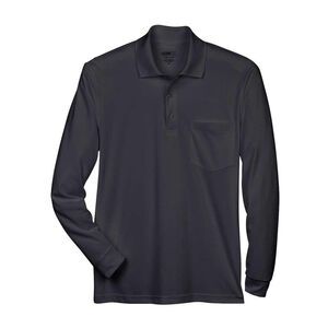 CORE365 Pinnacle Performance Long Sleeve Piqu Polo with Pocket / Black